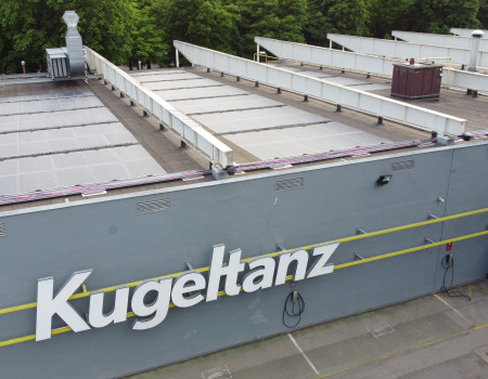 DAS Energy Modules  Viennese Prater on top of 'Kugeltanz' bowling alley